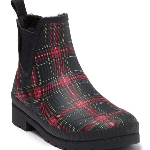 Tretorn Lina 2 Black Plaid Rain Boot 